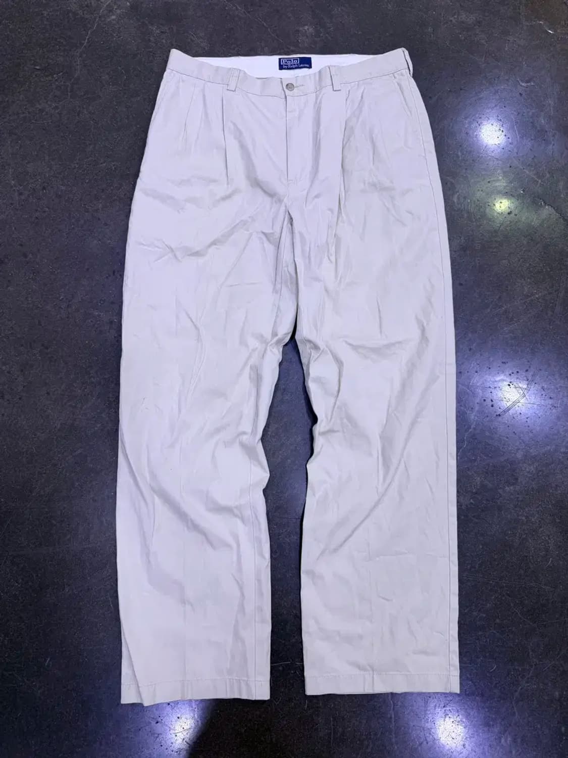 폴로 랄프로렌 핀턱 클래식핏 치노팬츠 베이지 34 상품이미지1