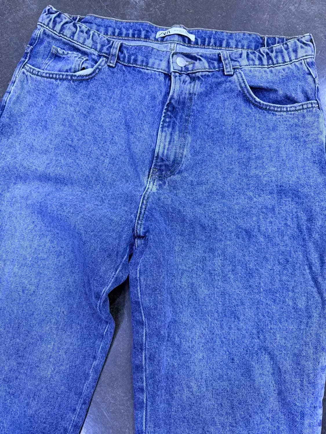 자라 스톤워싱 레트로 클래식핏 데님팬츠 XL 상품이미지3