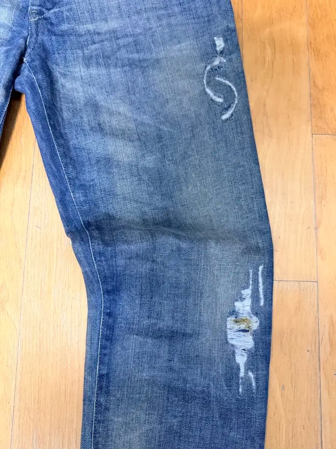 디젤 겟레그 슬림스키니핏 빈티지 워싱 데미지 데님팬츠 28 상품이미지5