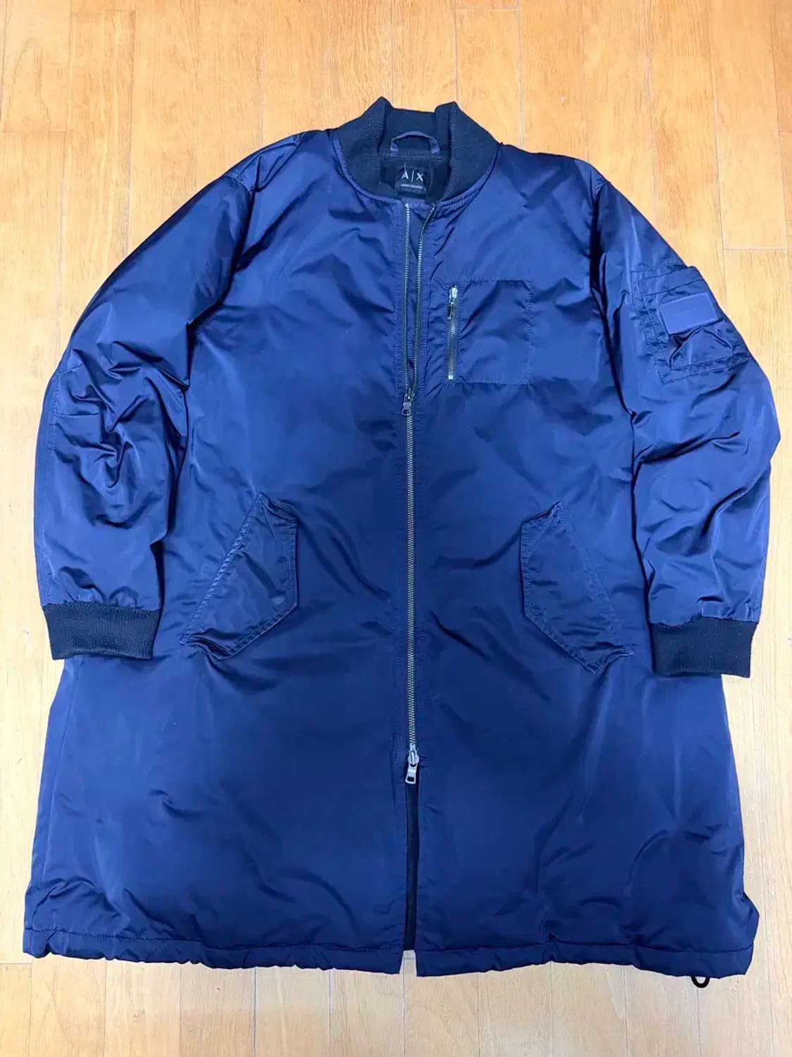 아르마니 익스체인지 오리털 롱 보머 패딩점퍼 야상 S 상품이미지1