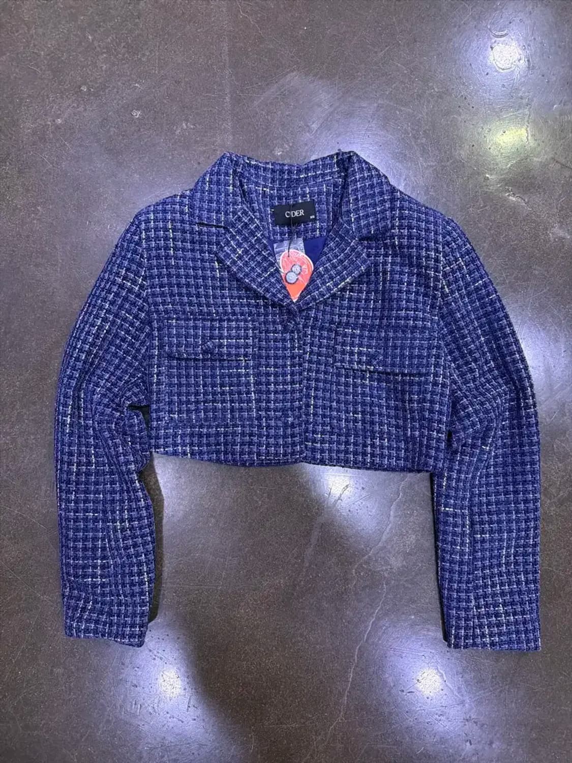 사이다 트위드 크롭 탑 블레이저 자켓 XS 상품이미지3