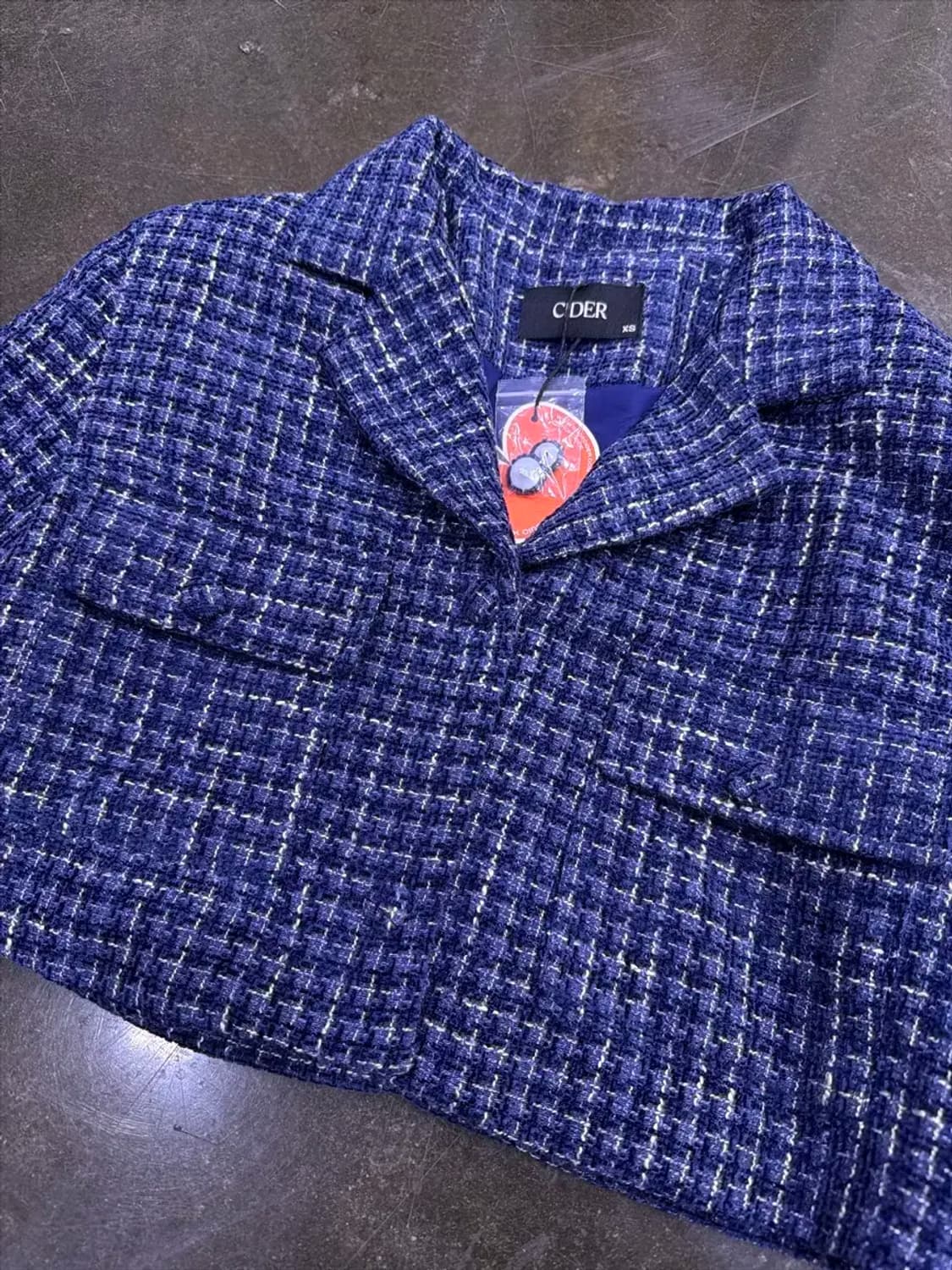 사이다 트위드 크롭 탑 블레이저 자켓 XS 상품이미지5