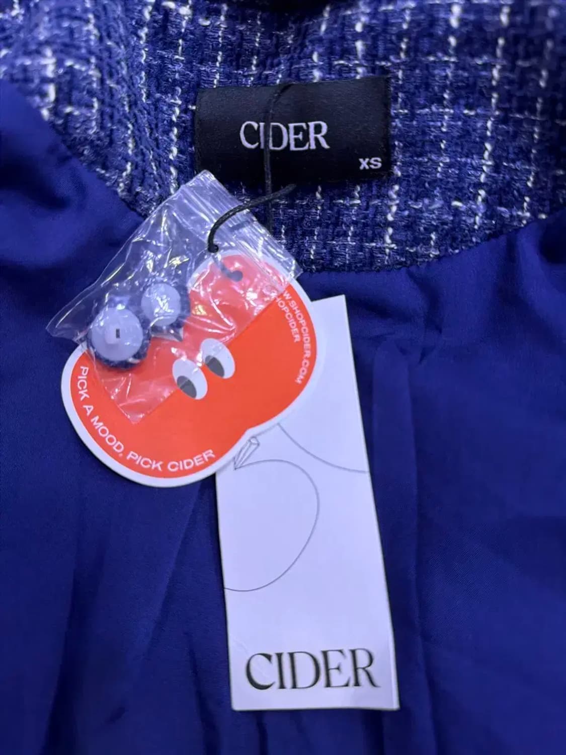 사이다 트위드 크롭 탑 블레이저 자켓 XS 상품이미지7