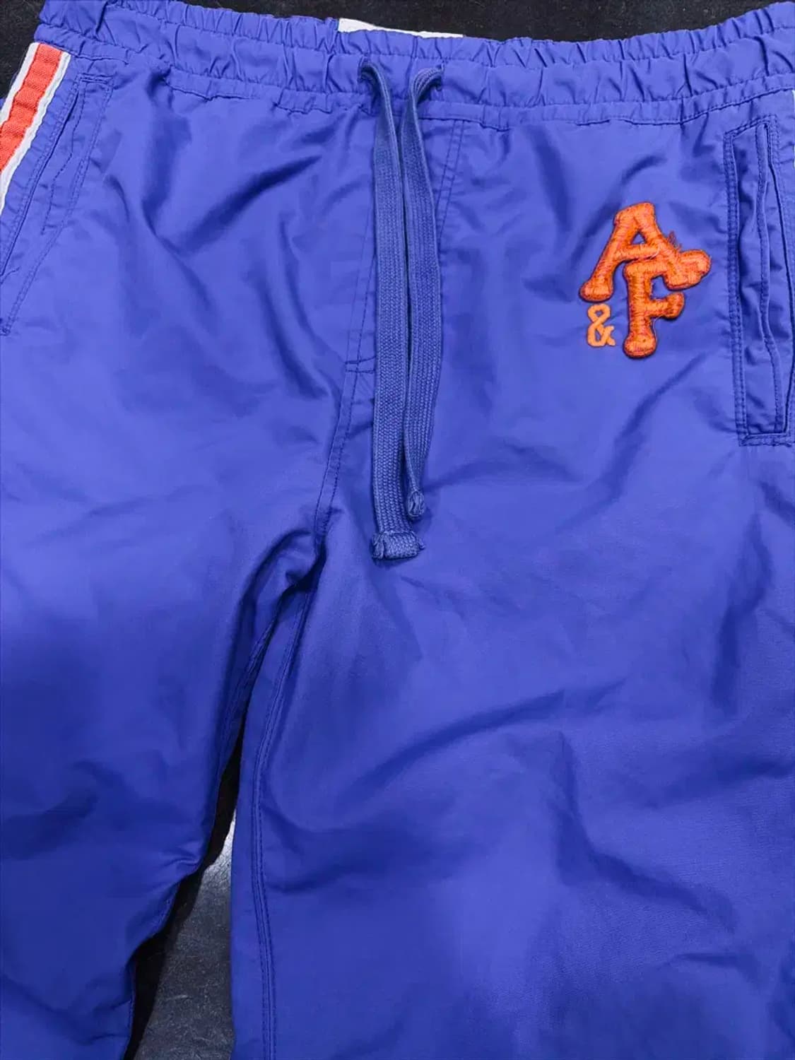 아베크롬비 AF 로고 라인 트랙팬츠 블루 L 상품이미지3