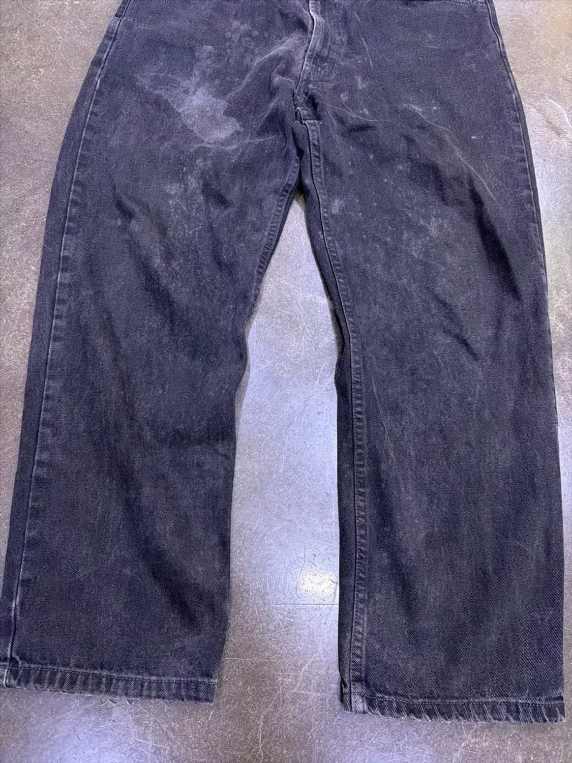 리바이스 550 릴렉스핏 더티워싱 페인팅 블랙 데님팬츠 36 상품이미지6