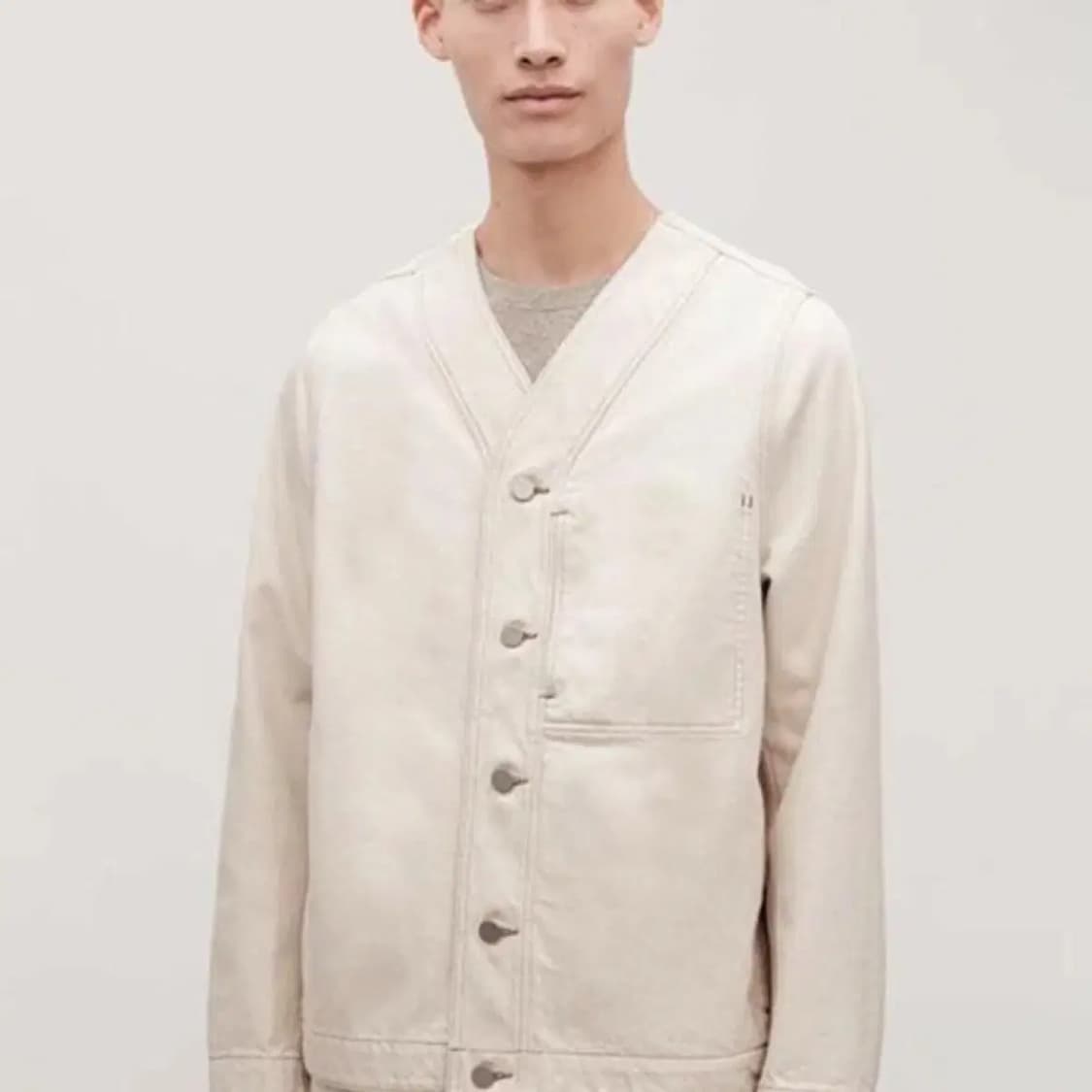 Cos 코스 카라리스 에크루 트러커 데님자켓 L 상품이미지1