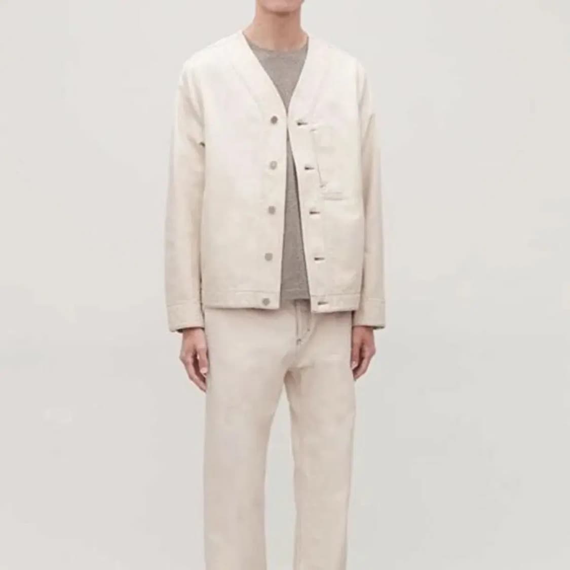 Cos 코스 카라리스 에크루 트러커 데님자켓 L 상품이미지2