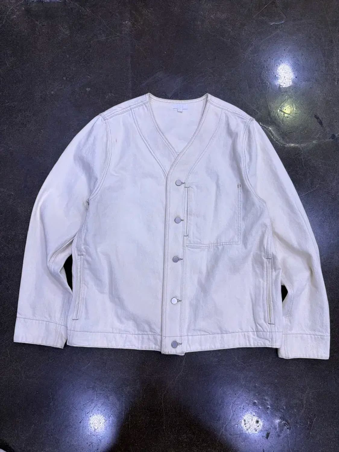 Cos 코스 카라리스 에크루 트러커 데님자켓 L 상품이미지4