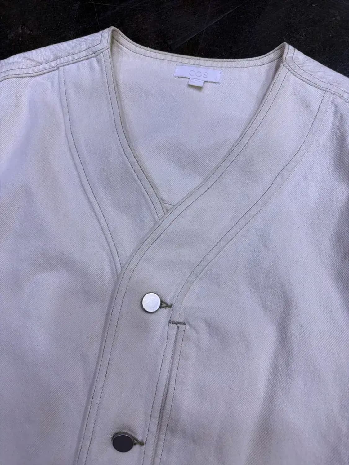 Cos 코스 카라리스 에크루 트러커 데님자켓 L 상품이미지6