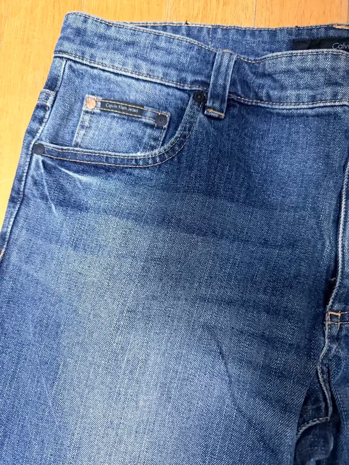 캘빈클라인 진스 컴포트 슬림핏 중청 워싱 데님팬츠 34 상품이미지3