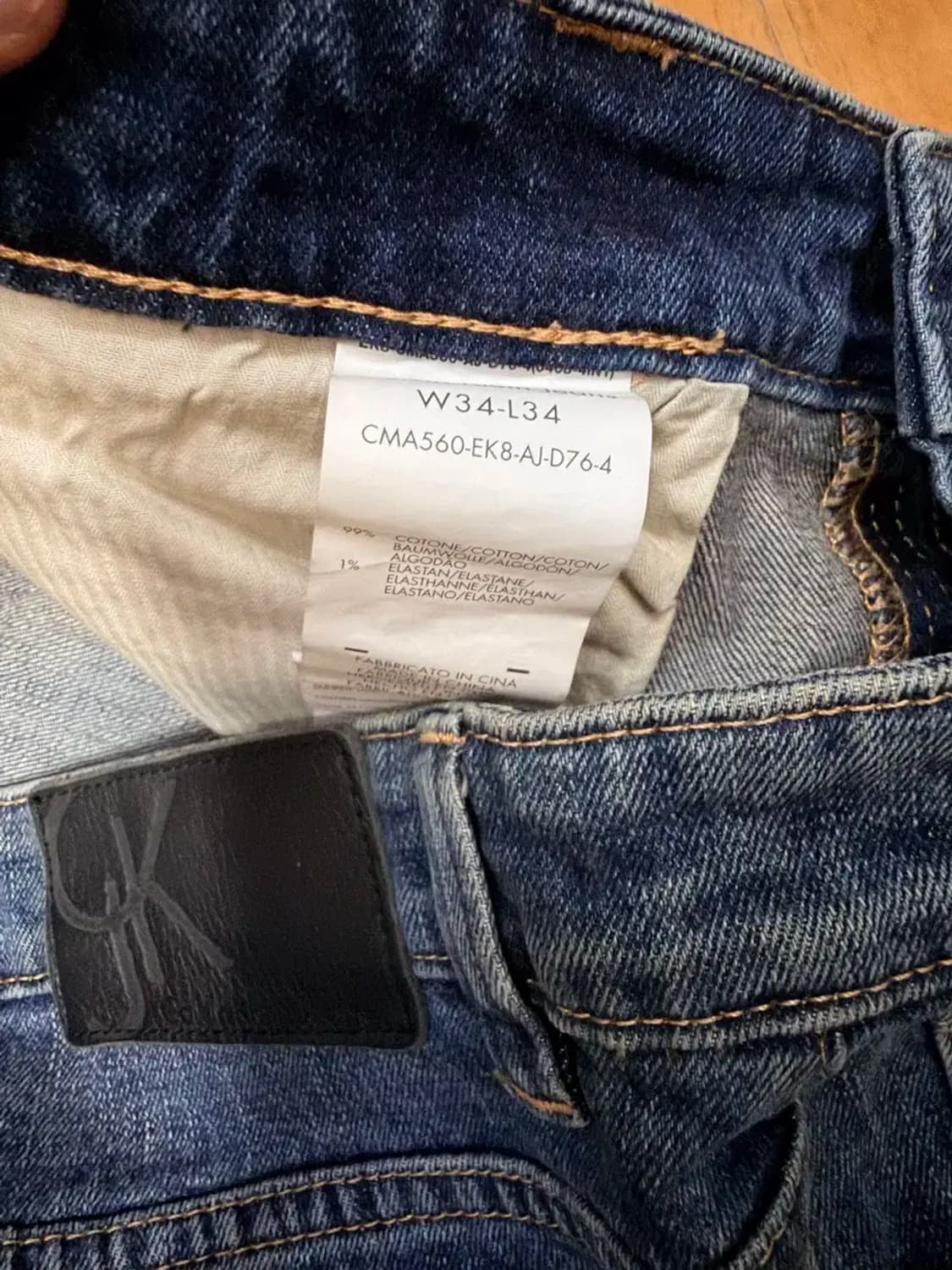 캘빈클라인 진스 컴포트 슬림핏 중청 워싱 데님팬츠 34 상품이미지9