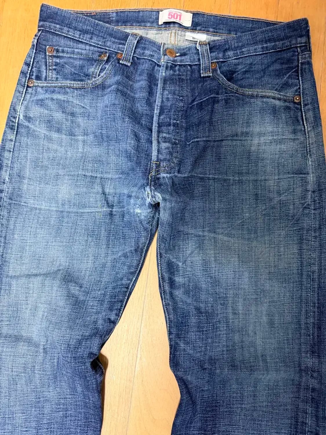 리바이스 501 멕시코 메이드 레귤러핏 워싱 데님팬츠 32 상품이미지3