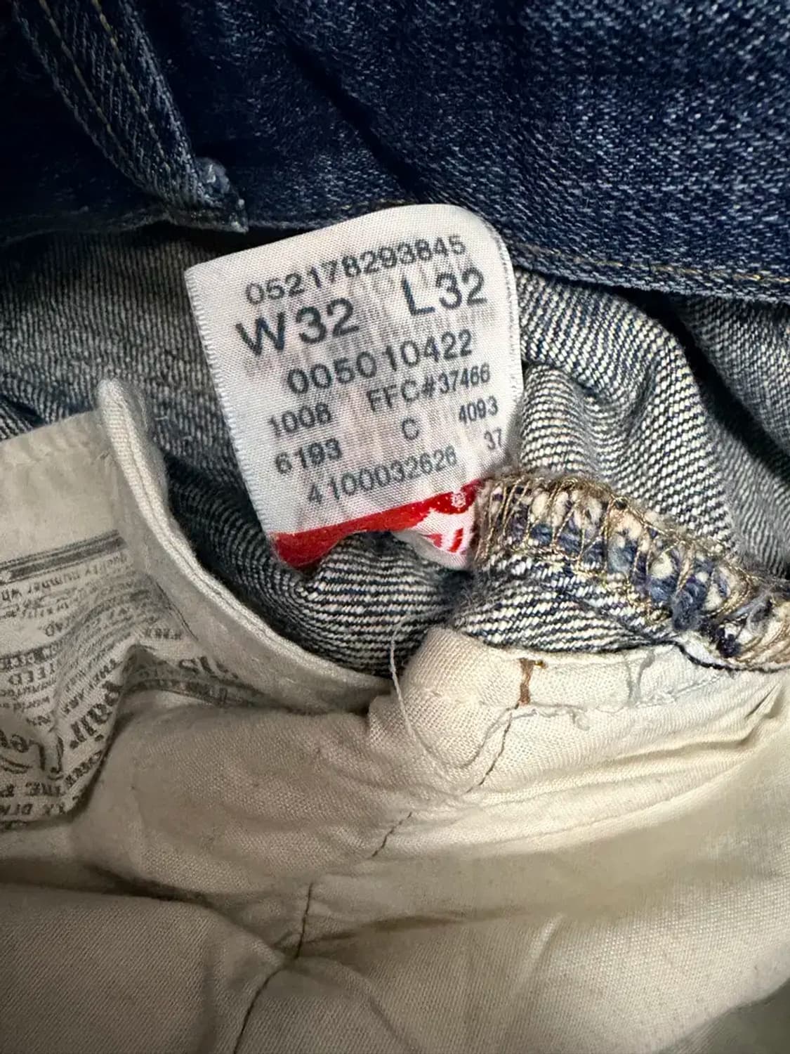 리바이스 501 멕시코 메이드 레귤러핏 워싱 데님팬츠 32 상품이미지7