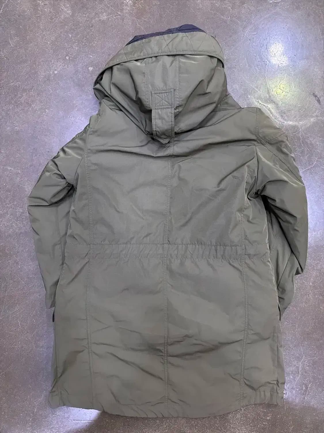 타임옴므 구스다운 패딩 레이어드 야상점퍼 올리브 95 상품이미지3