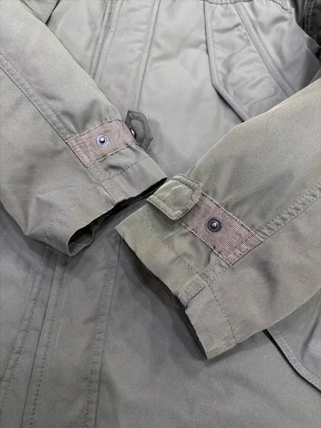 타임옴므 구스다운 패딩 레이어드 야상점퍼 올리브 95 상품이미지7