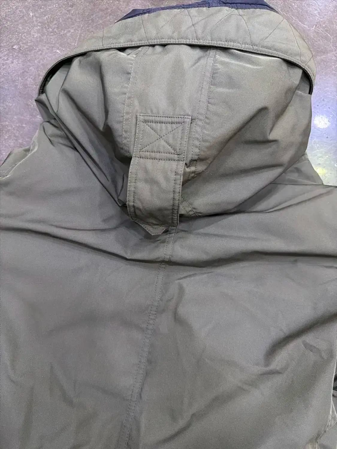 타임옴므 구스다운 패딩 레이어드 야상점퍼 올리브 95 상품이미지8