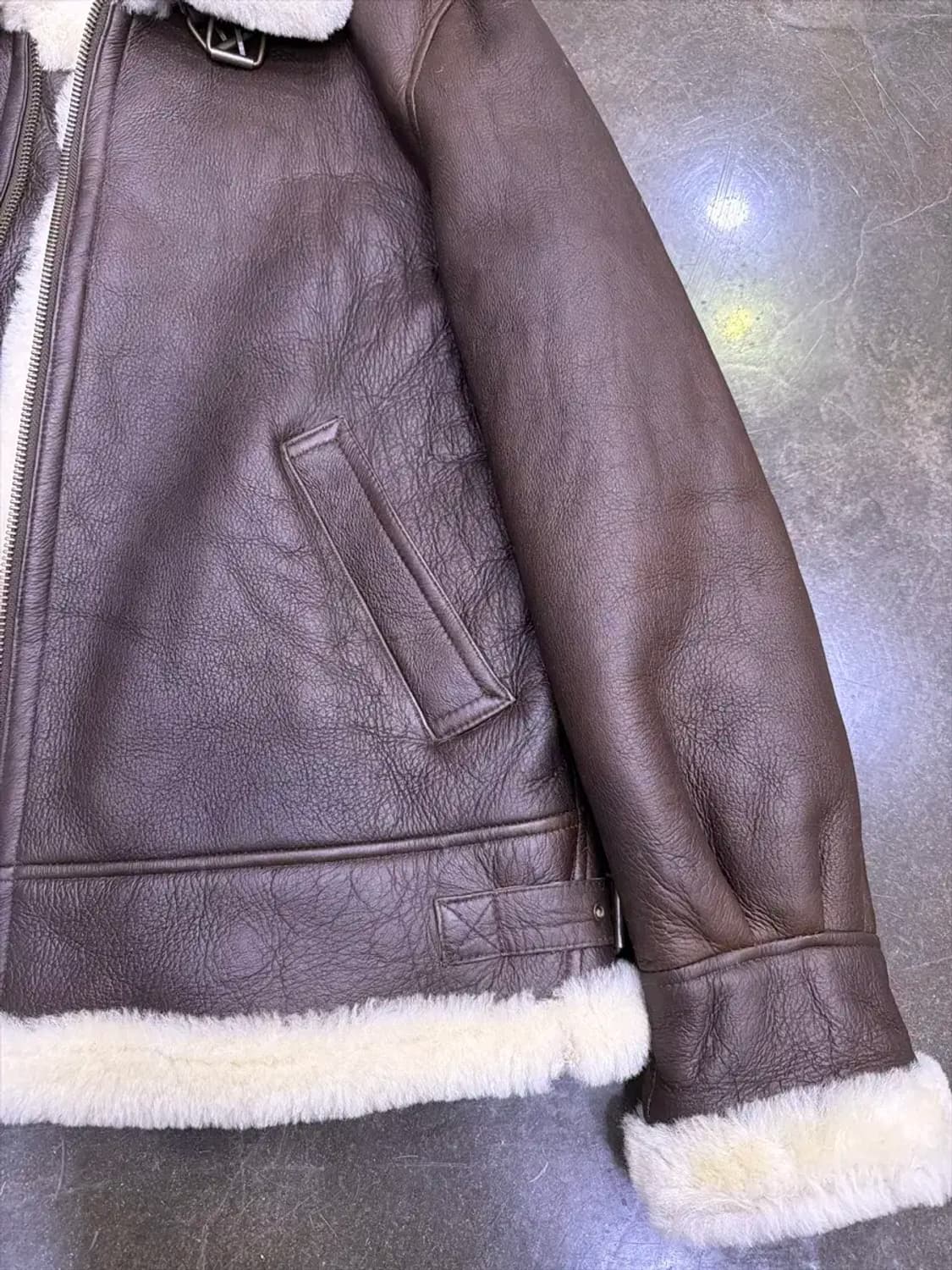 리카르도 BH 양가죽 무스탕 봄버자켓 B-3 M 상품이미지5