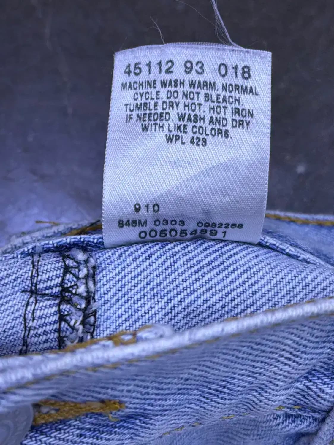 리바이스 00's 505 레귤러핏 연청 빈티지 워싱 데님팬츠 36 상품이미지9