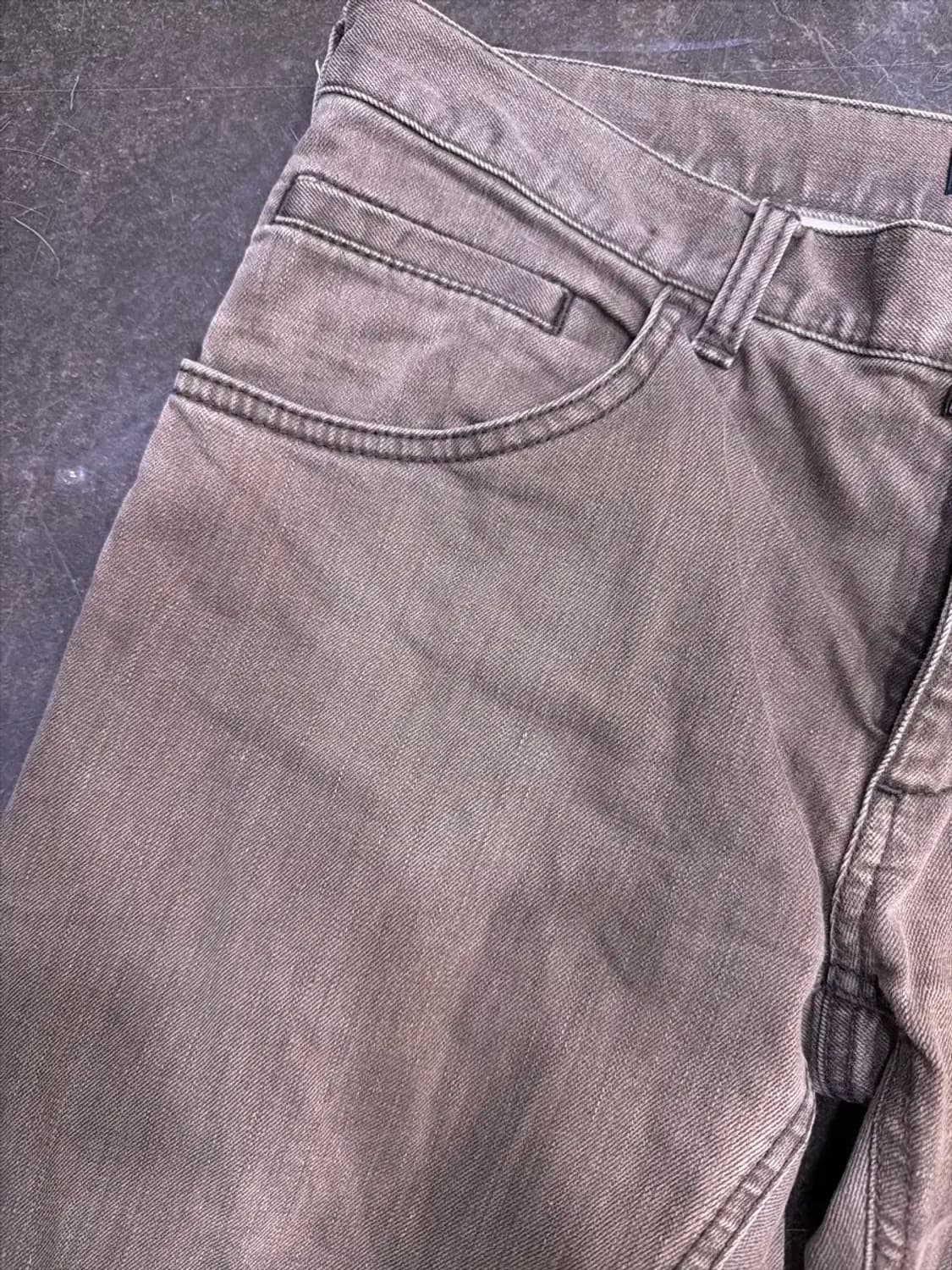 돌체앤가바나 슬림핏 빈티지 브라운 워싱 데님팬츠 46 상품이미지4