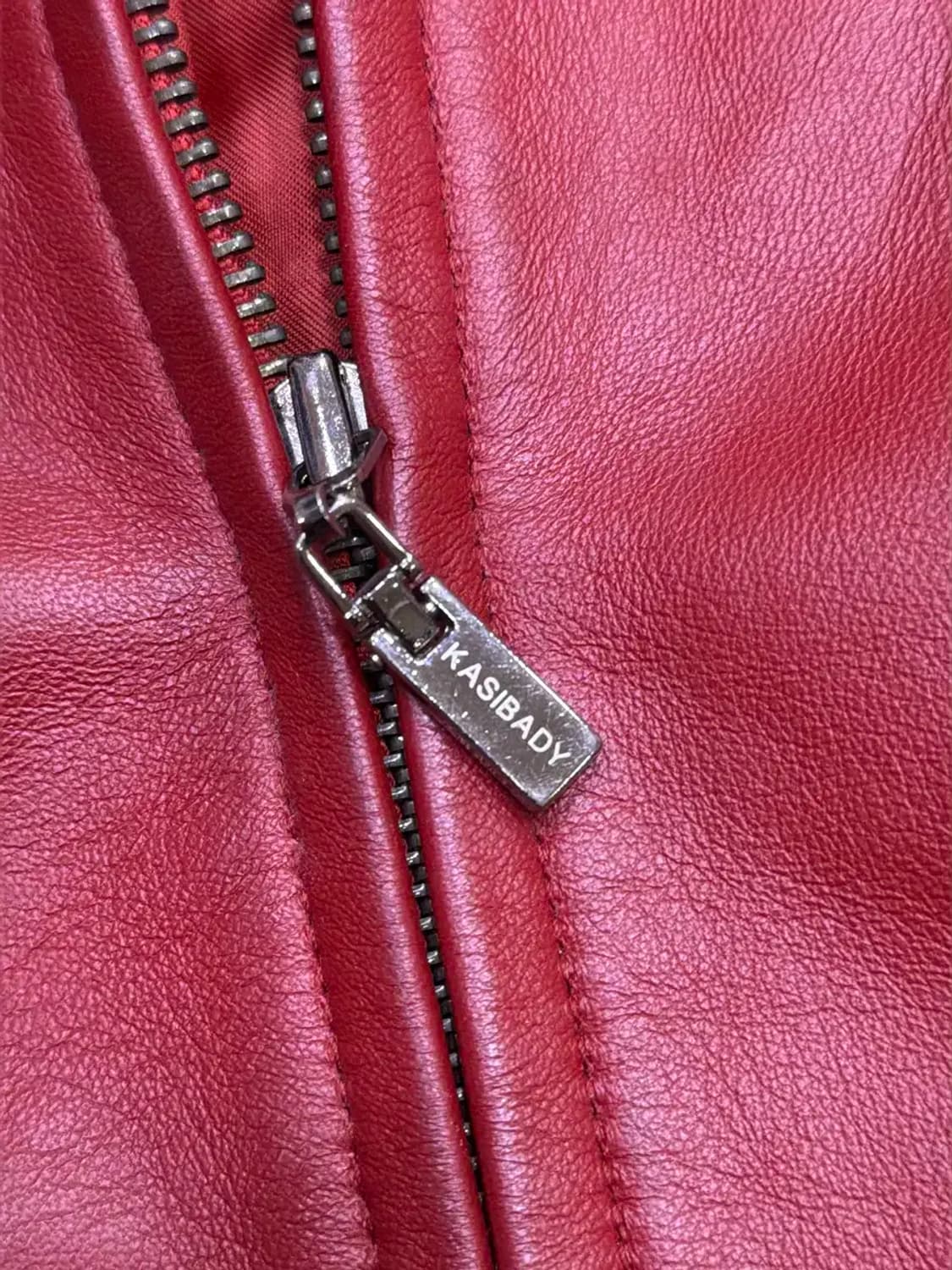 카시바디 양가죽 싱글 라이더 자켓 레드 66 상품이미지7