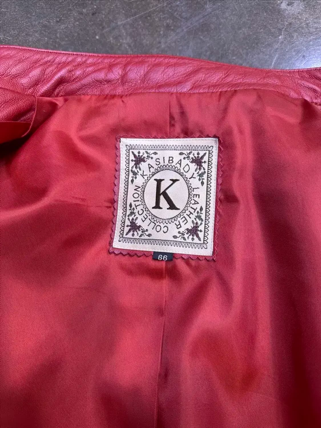 카시바디 양가죽 싱글 라이더 자켓 레드 66 상품이미지8