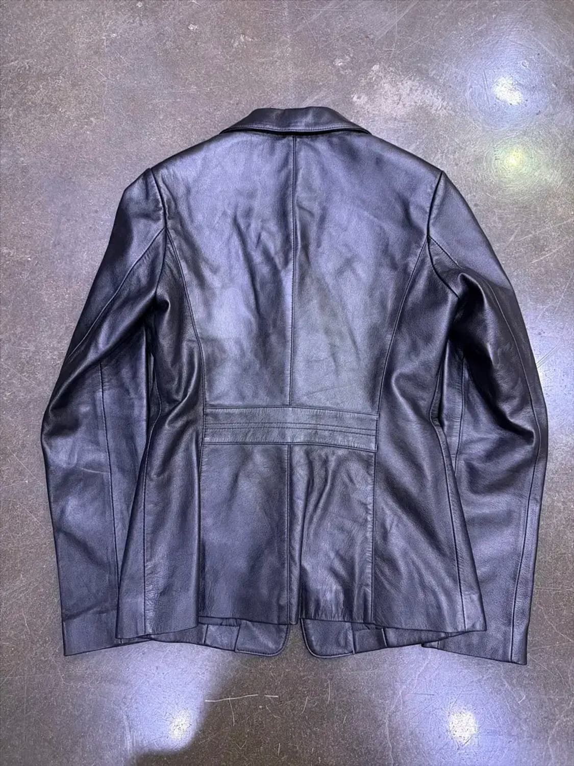 퍼스트에비뉴 양가죽 심플 싱글버튼 레더자켓 55 상품이미지2