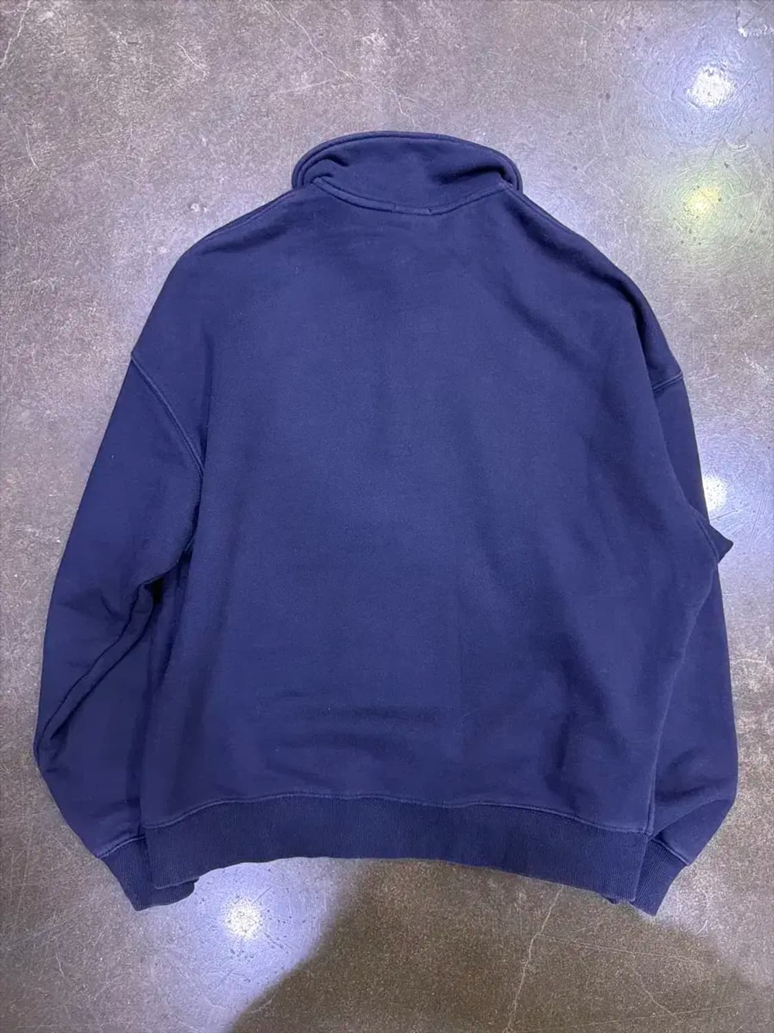 Lee 리 카라 반집업 맨투맨 티셔츠 네이비 XL 상품이미지2