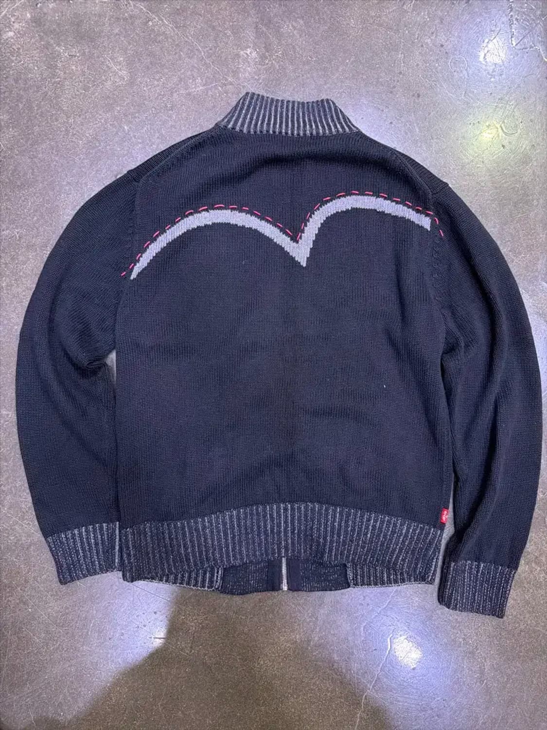 리바이스 타입원 스티치 라인 헤비 니트 집업 M 상품이미지2