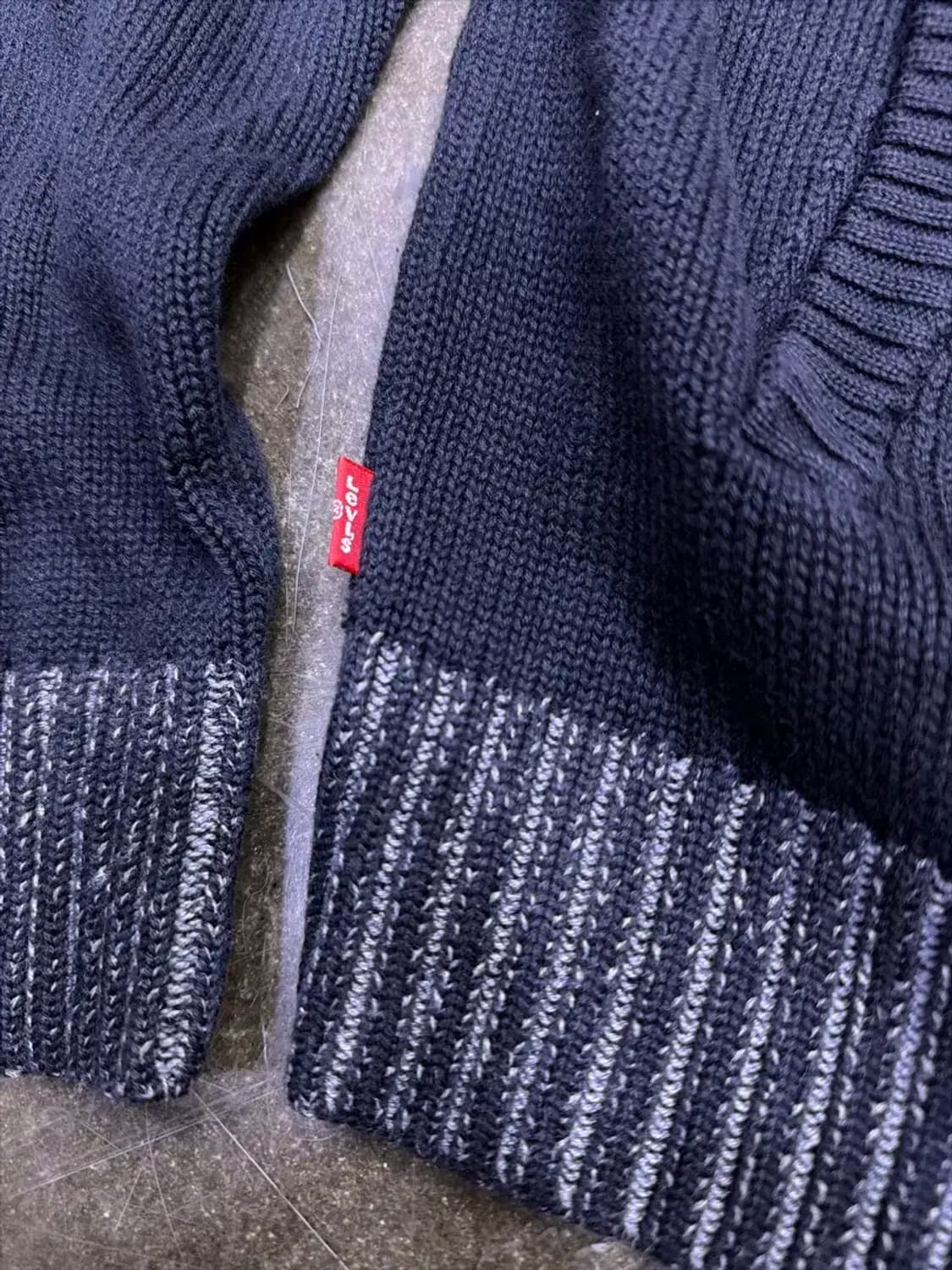 리바이스 타입원 스티치 라인 헤비 니트 집업 M 상품이미지5