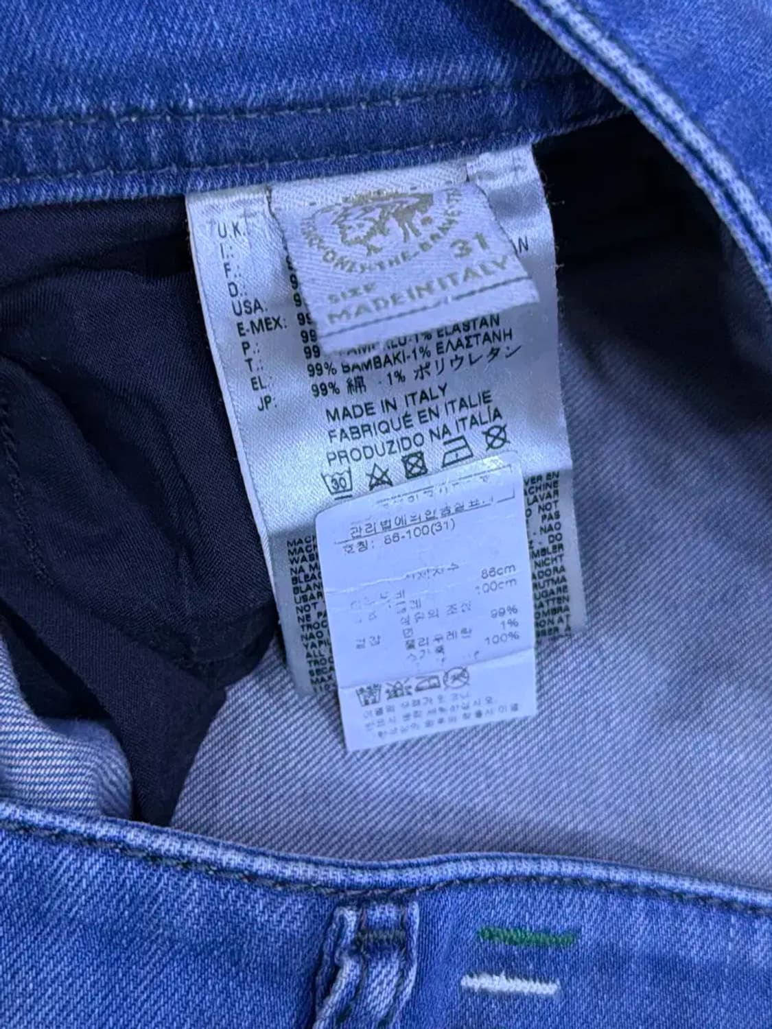 디젤 슬린커 슬림 스키니핏 빈티지 워싱 데님팬츠 31 상품이미지9