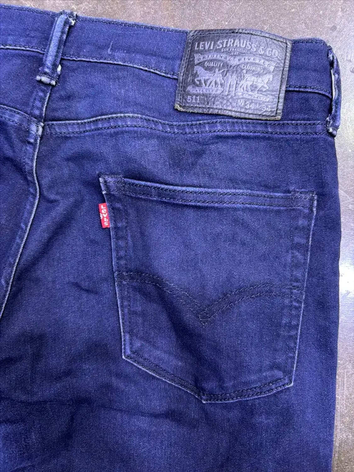 리바이스 511 슬림핏 다크네이비 스판덱스 혼방 데님팬츠 34 상품이미지6