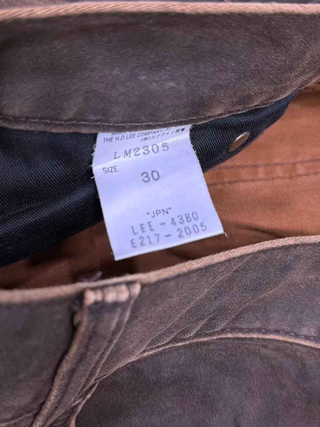 Lee 일본판 빈티지 브라운 워싱 테이퍼드핏 데님팬츠 30 상품이미지10