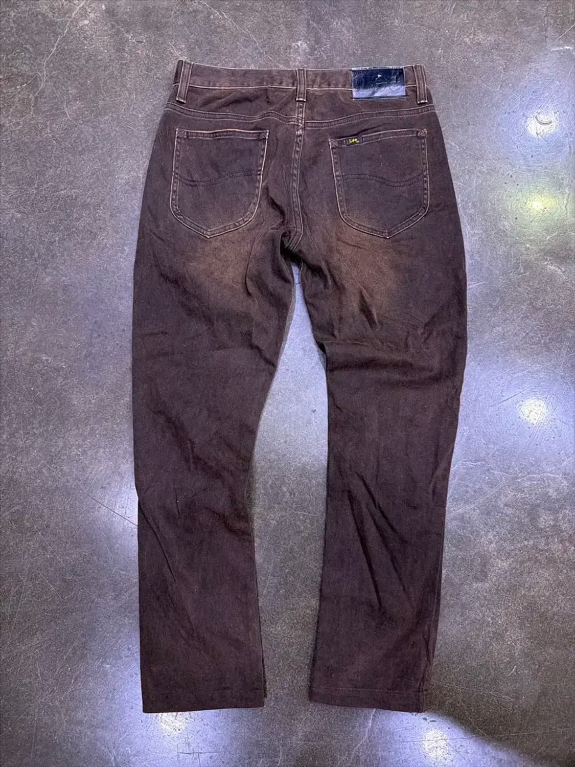 Lee 일본판 빈티지 브라운 워싱 테이퍼드핏 데님팬츠 30 상품이미지2