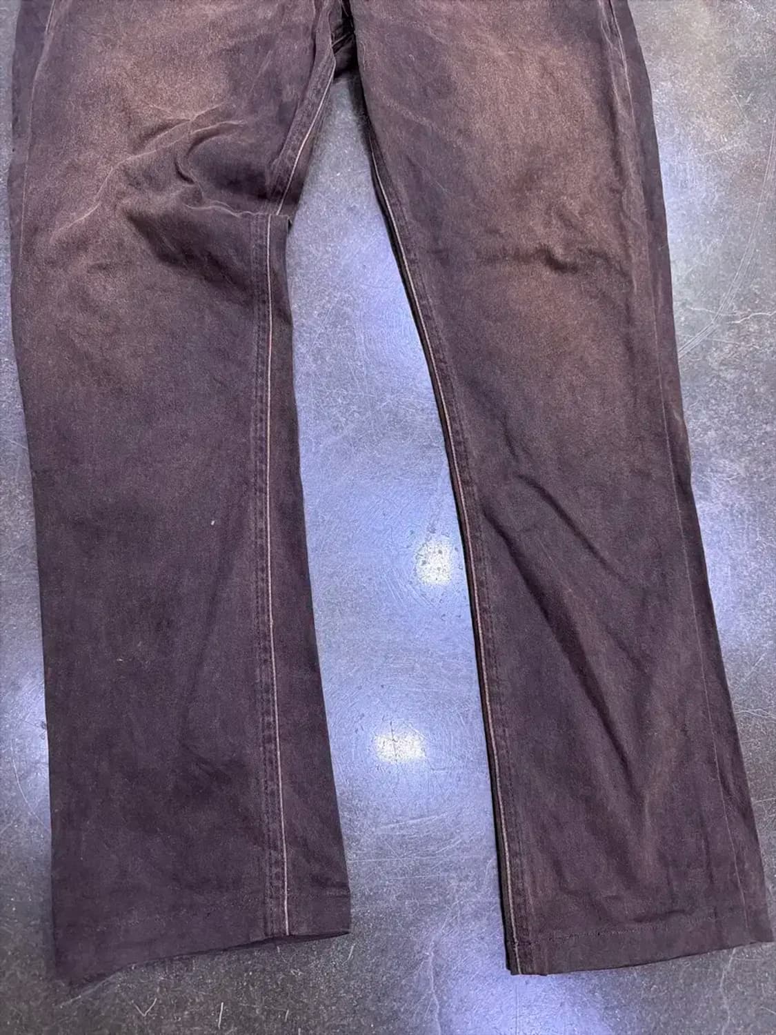 Lee 일본판 빈티지 브라운 워싱 테이퍼드핏 데님팬츠 30 상품이미지6
