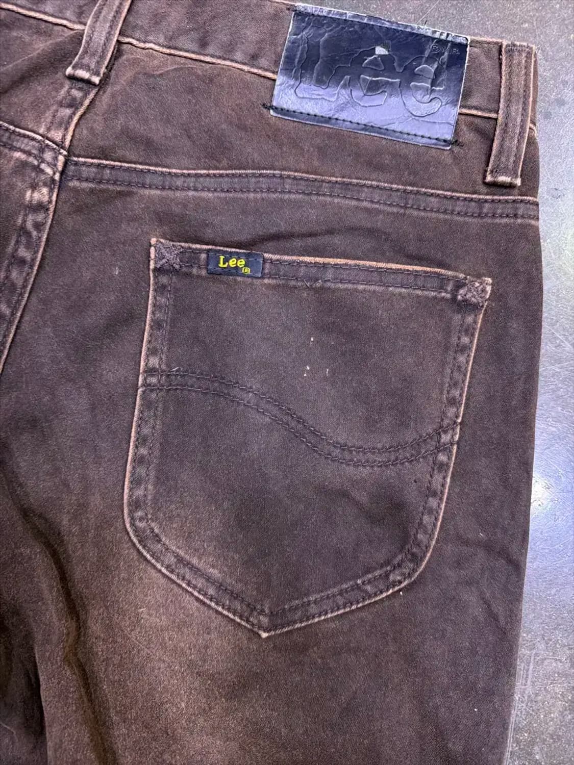 Lee 일본판 빈티지 브라운 워싱 테이퍼드핏 데님팬츠 30 상품이미지8