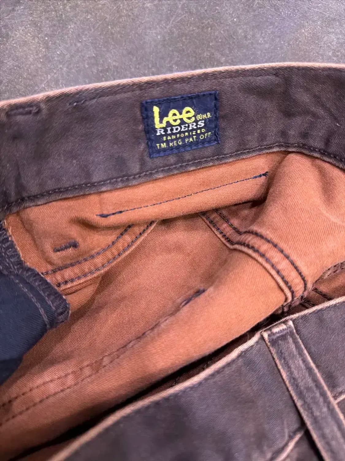 Lee 일본판 빈티지 브라운 워싱 테이퍼드핏 데님팬츠 30 상품이미지9