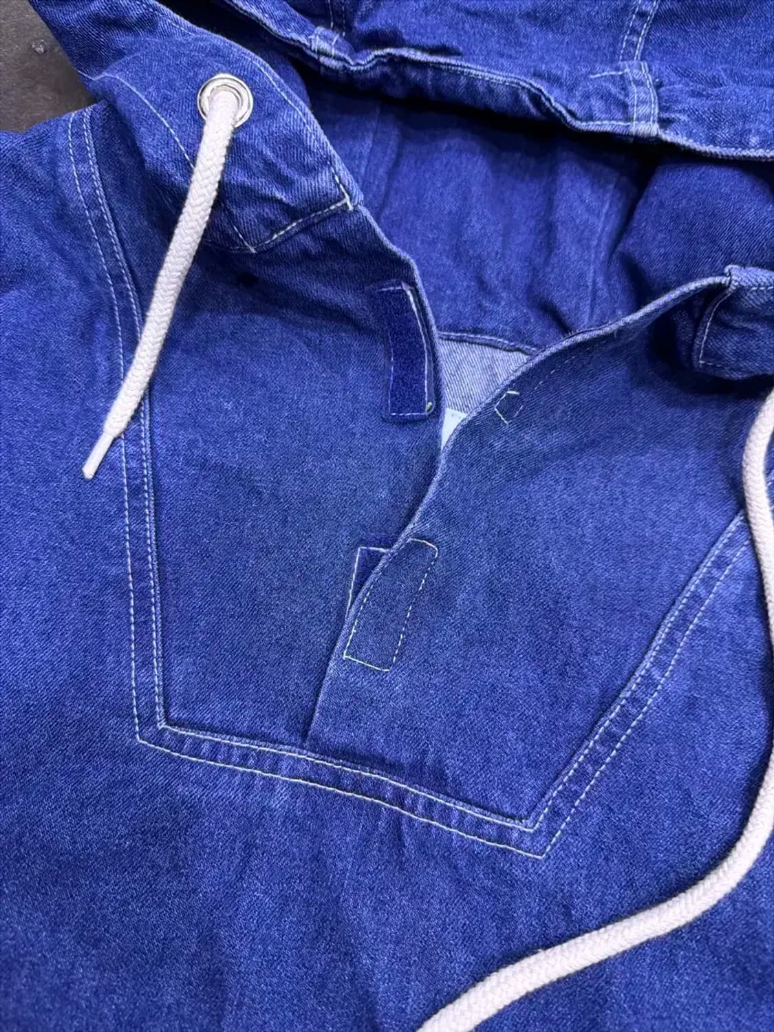 레어 데님 후드 아노락 청자켓 L 상품이미지5
