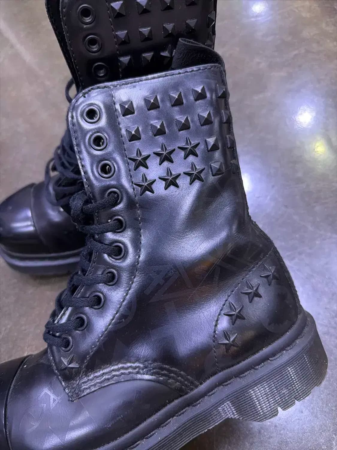 닥터마틴 링컨 10홀 스틸토 스터드 워커 부츠 220 상품이미지6