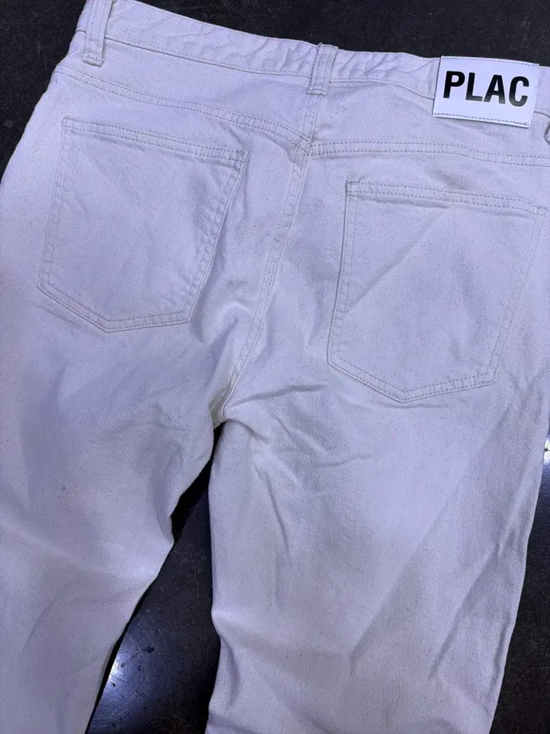 플랙 크롭 밀린 루즈 테이퍼드핏 크림진 데님팬츠 32 상품이미지9