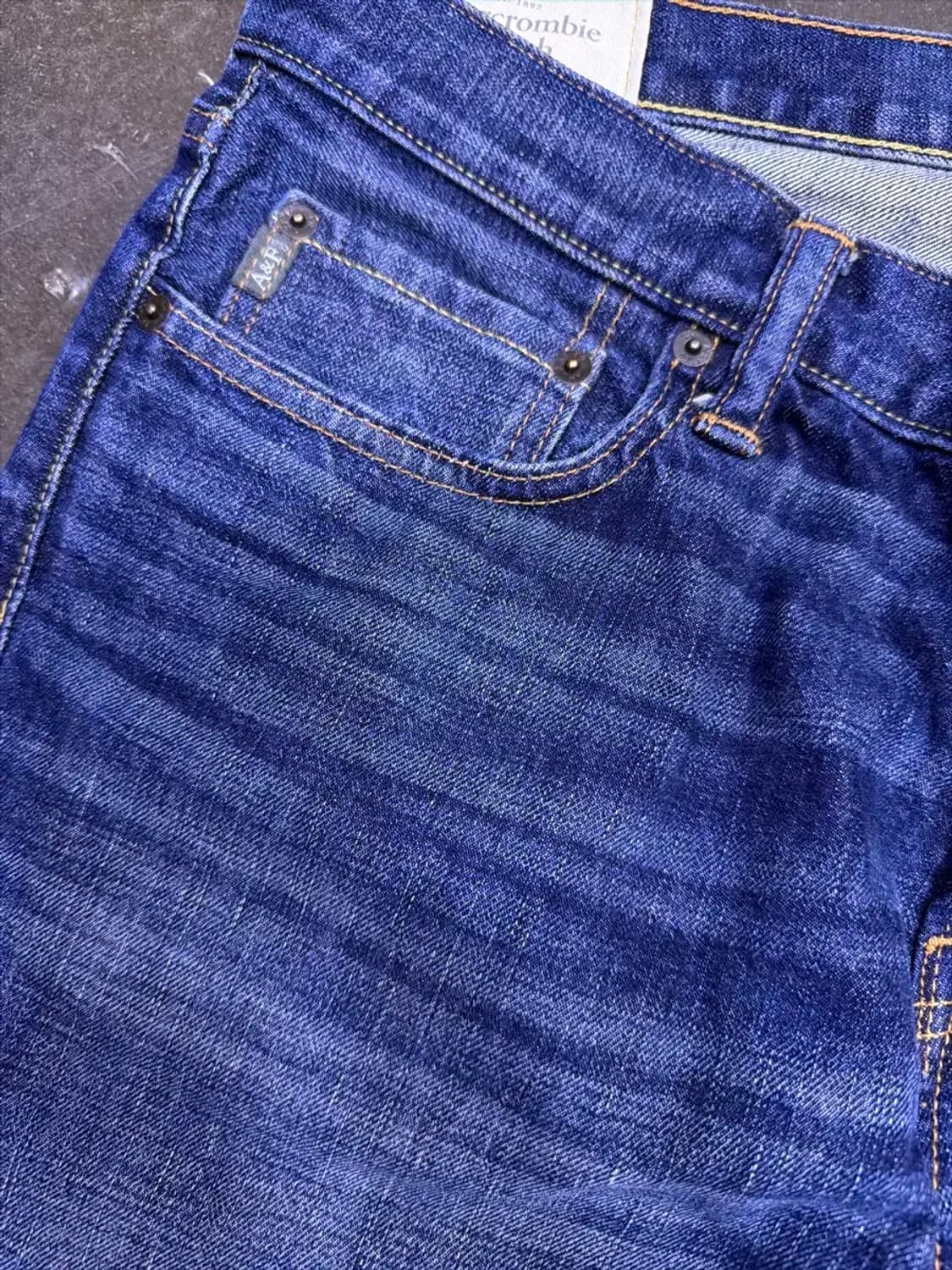 아베크롬비 슬림 스트레이트핏 빈티지 워싱 데님팬츠 32 상품이미지4