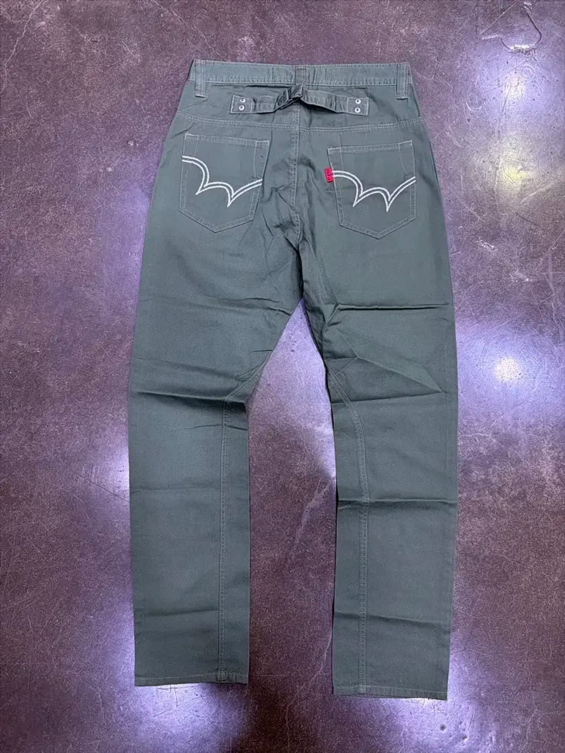 에드윈 재팬 505 올리브 슬림 스트레이트핏 캐쥬얼 코튼팬츠 31 상품이미지2