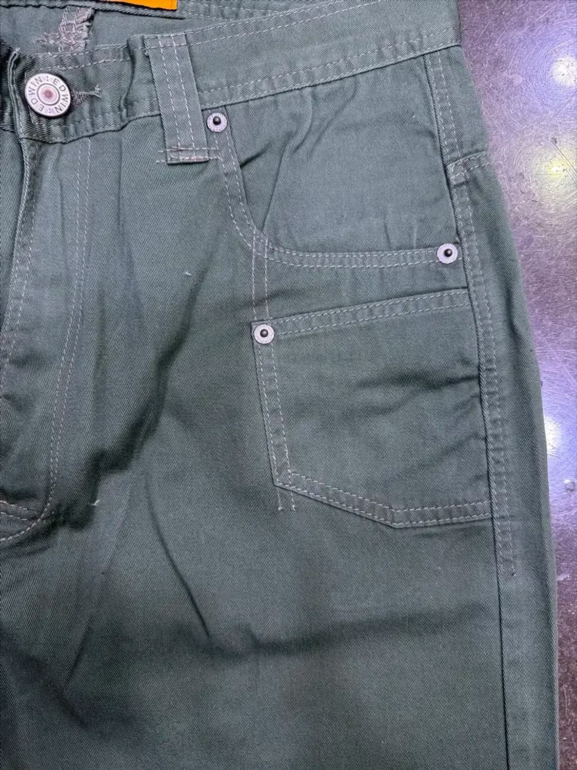 에드윈 재팬 505 올리브 슬림 스트레이트핏 캐쥬얼 코튼팬츠 31 상품이미지4