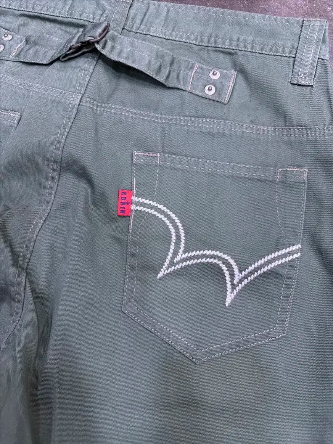 에드윈 재팬 505 올리브 슬림 스트레이트핏 캐쥬얼 코튼팬츠 31 상품이미지8