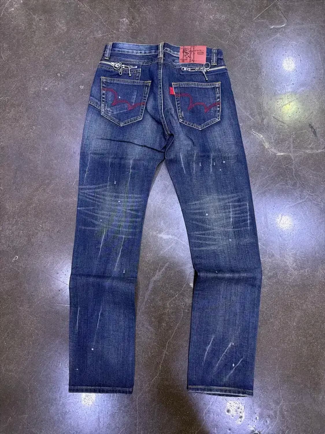 에드윈 x 오니츠카타이거 지퍼 빈티지 워싱 데님팬츠 29 상품이미지2