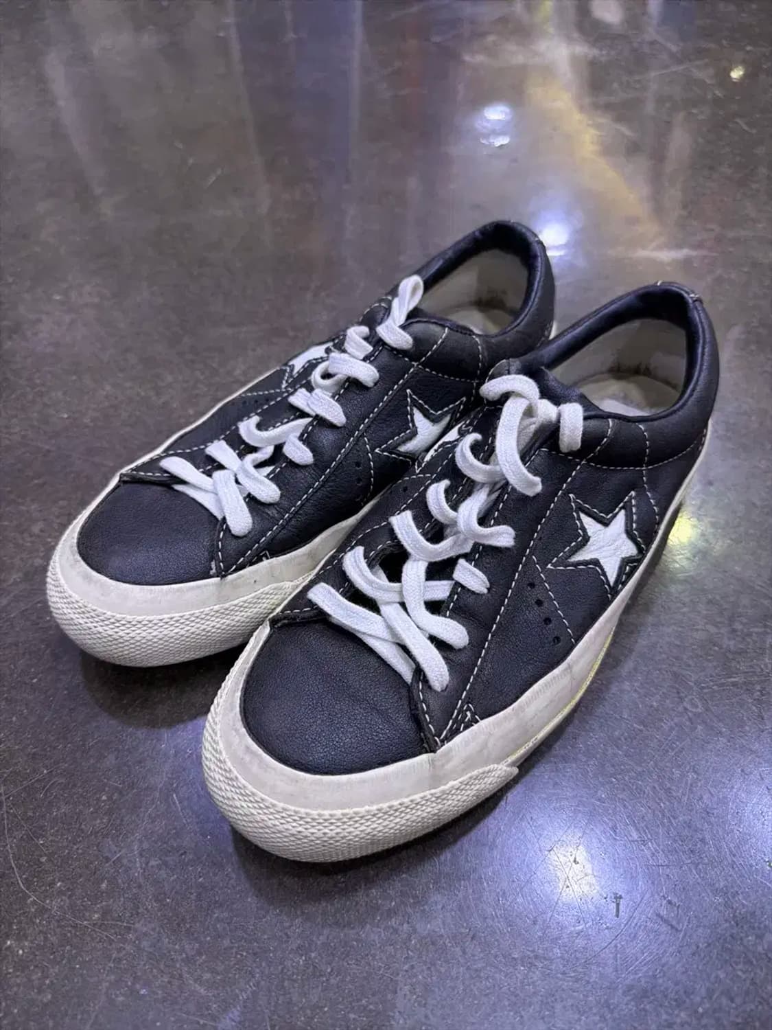 컨버스 존바바토스 원스타 레더 로우 스니커즈 블랙 230 상품이미지1