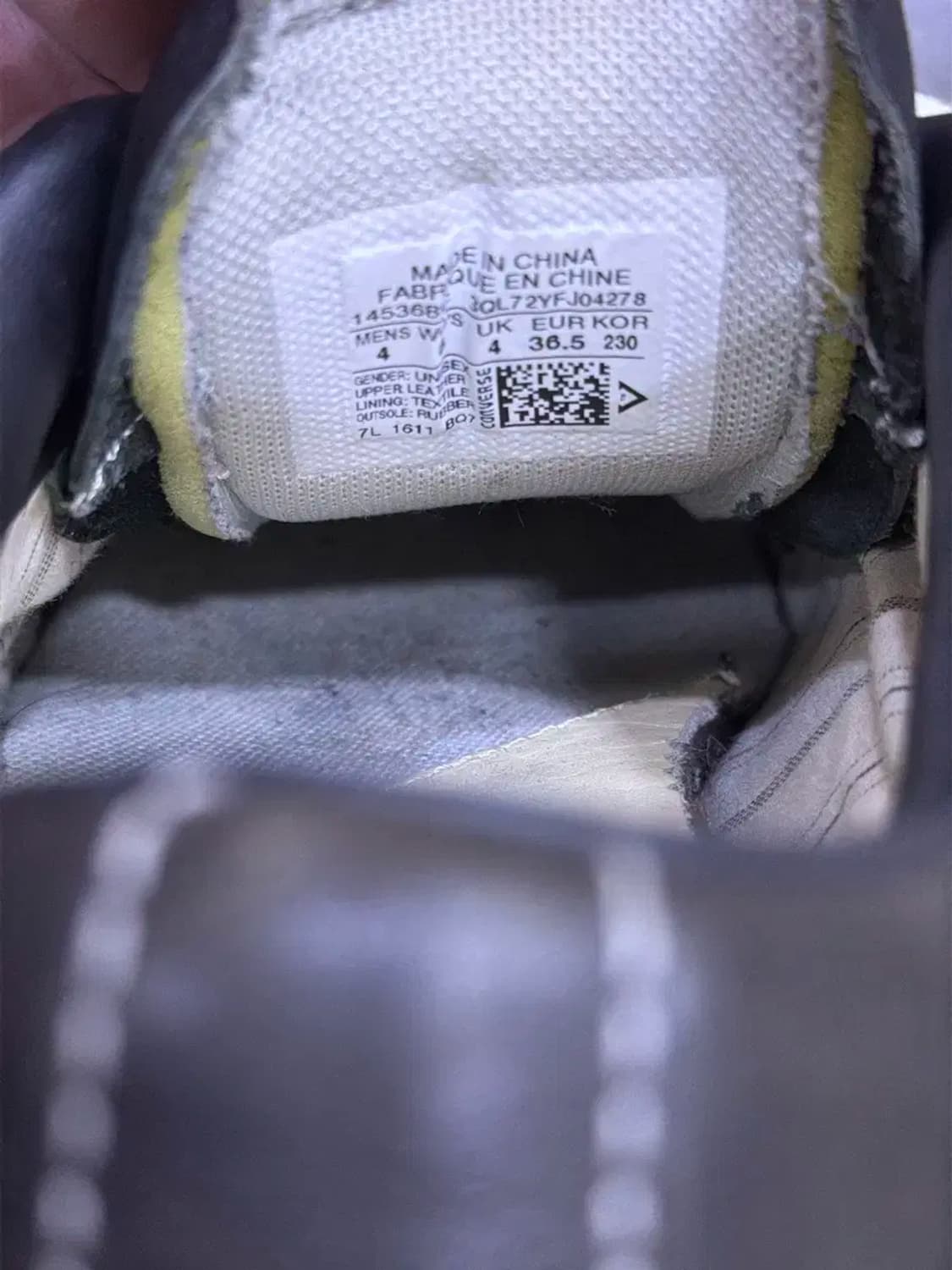 컨버스 존바바토스 원스타 레더 로우 스니커즈 블랙 230 상품이미지10