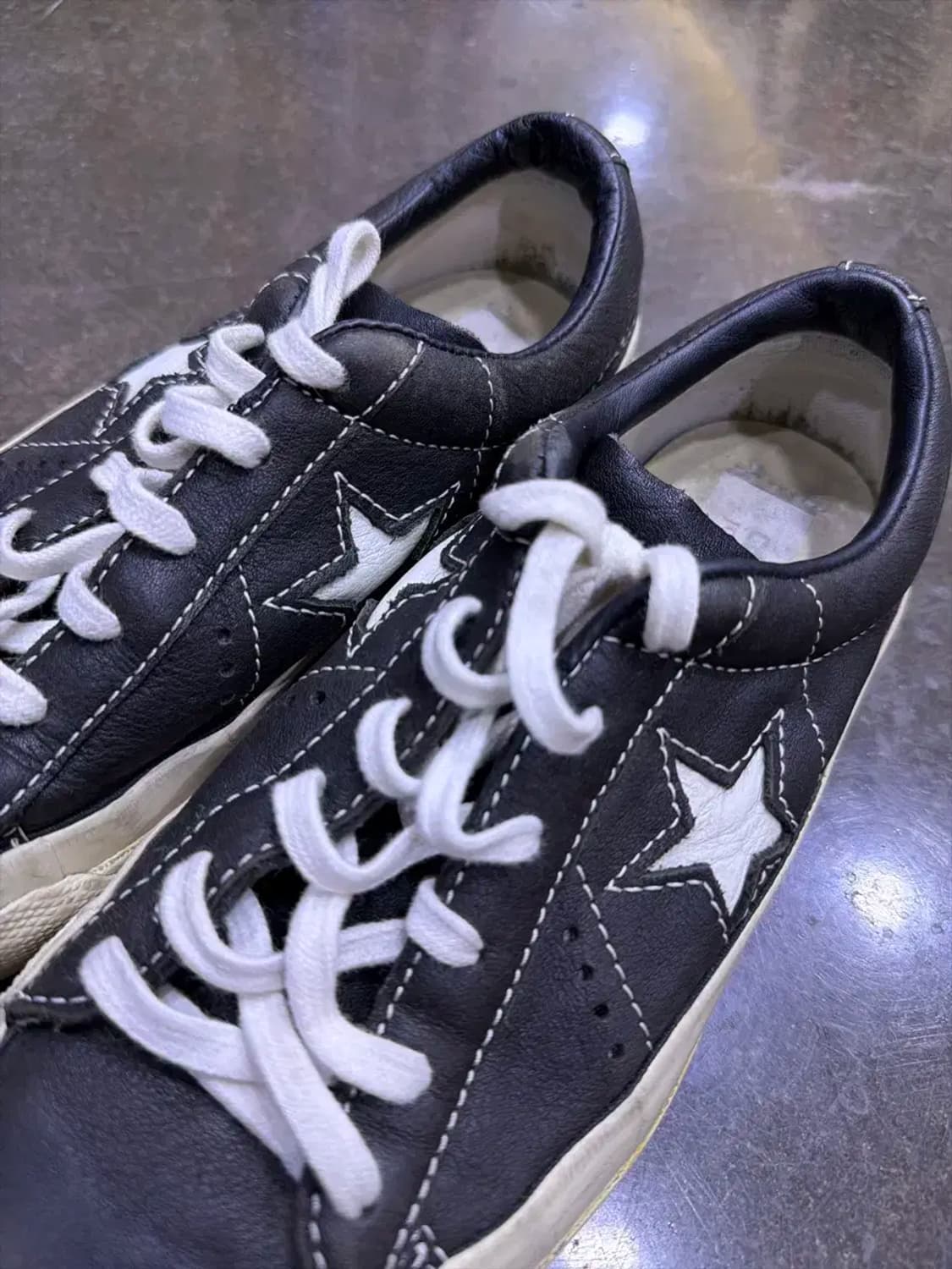 컨버스 존바바토스 원스타 레더 로우 스니커즈 블랙 230 상품이미지4