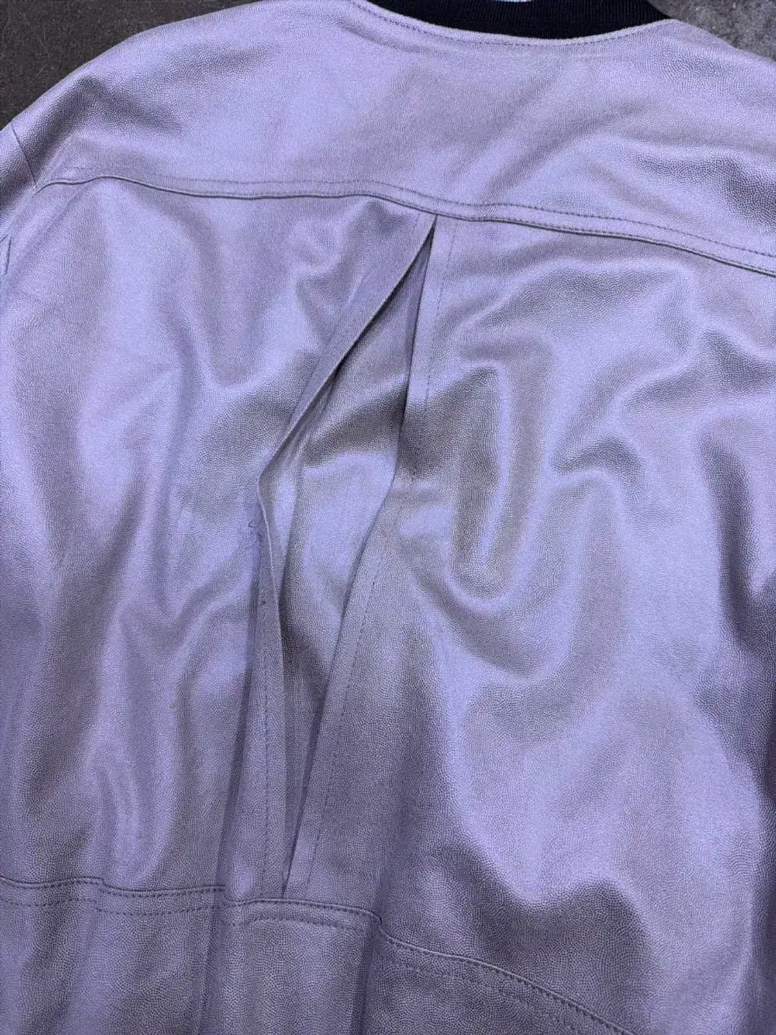 럭셔리 셀 디테일 블루종 봄버 자켓 그레이 M 상품이미지6