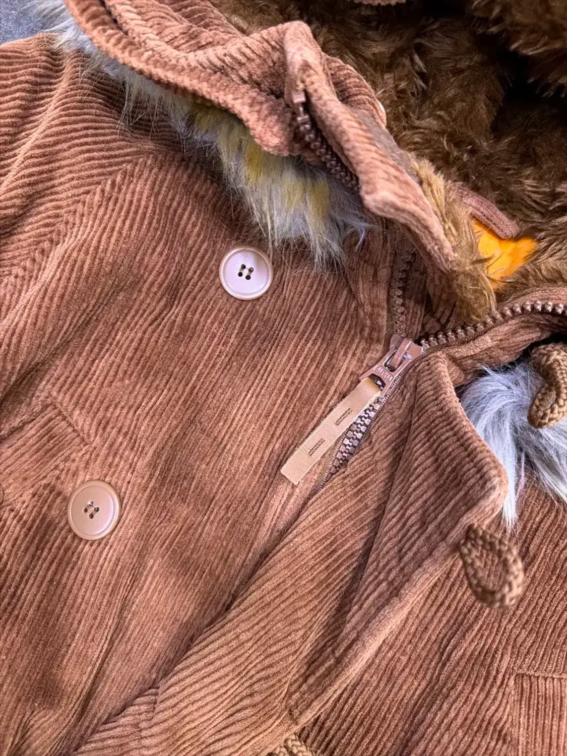 알파 인더스트리 브라운 코듀로이 N3B 봄버 자켓 M 상품이미지6