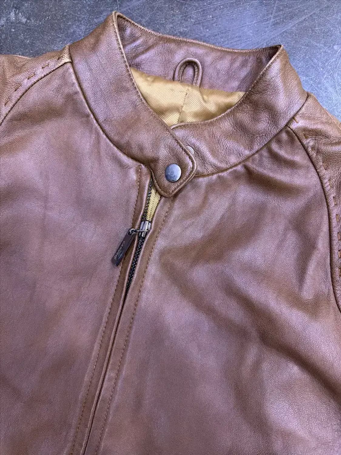 카루소 장광효 양가죽 스티치 라인 싱글라이더 자켓 55 상품이미지3